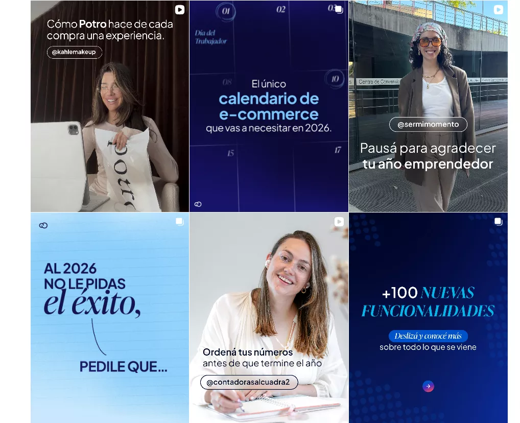 Perfil de Tiendanube como ejemplo de cómo crecer en Instagram.