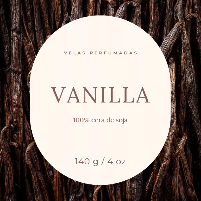Etiqueta de producto velas de soja.