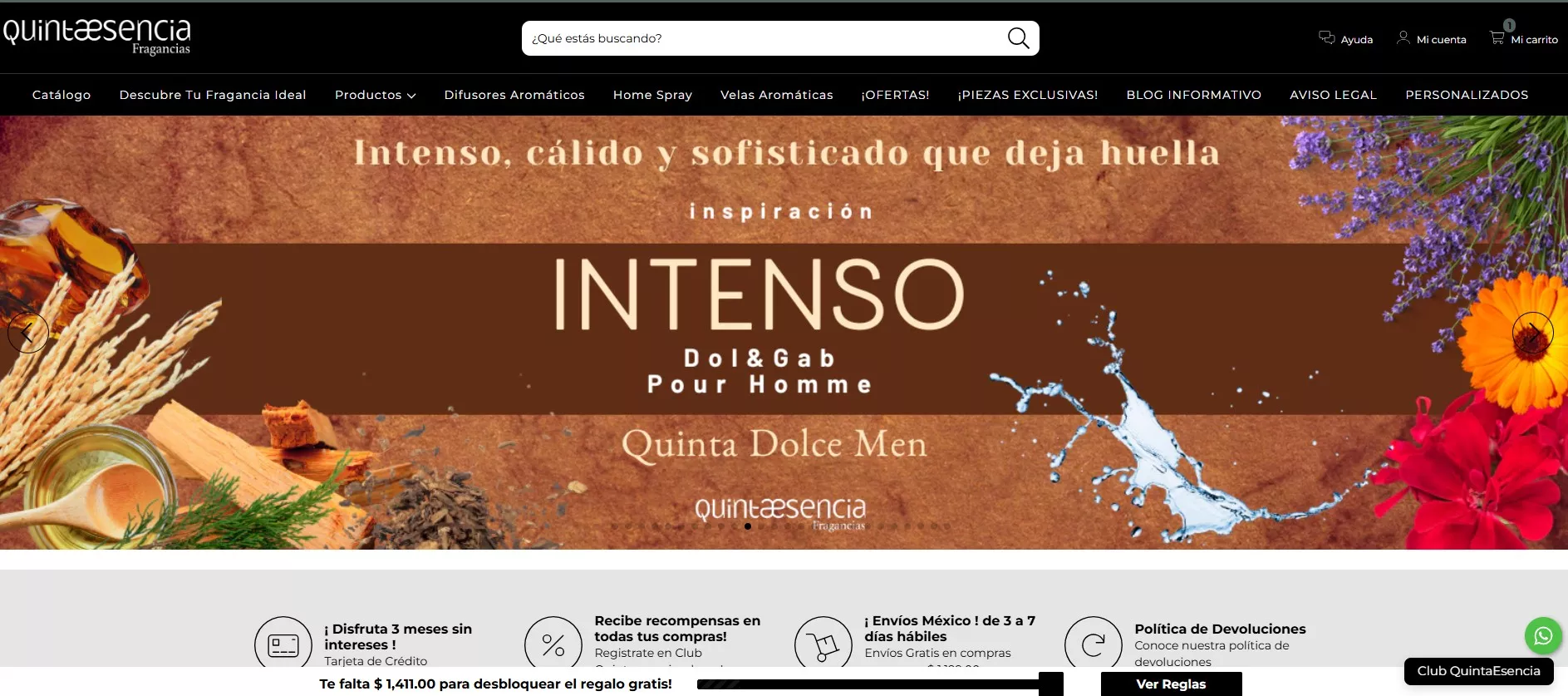 QuintaEsencia, ejemplo de Tiendanube. 